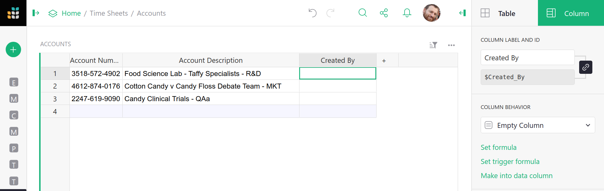 starting a Created-By column